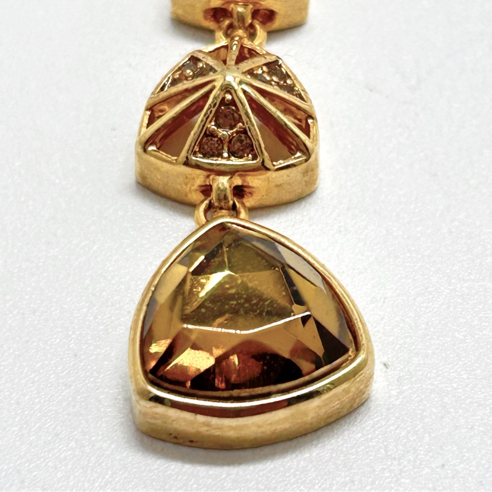 Givenchy, Gold Drop Necklace, Choker, Caged Gold Swarovski Crystals, Quality - Picture 3 of 6